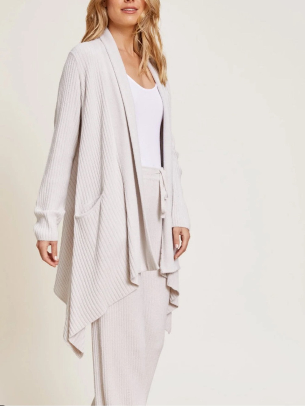 Barefoot Dreams CozyChic Ultra Lite draped shawl collar cardigan